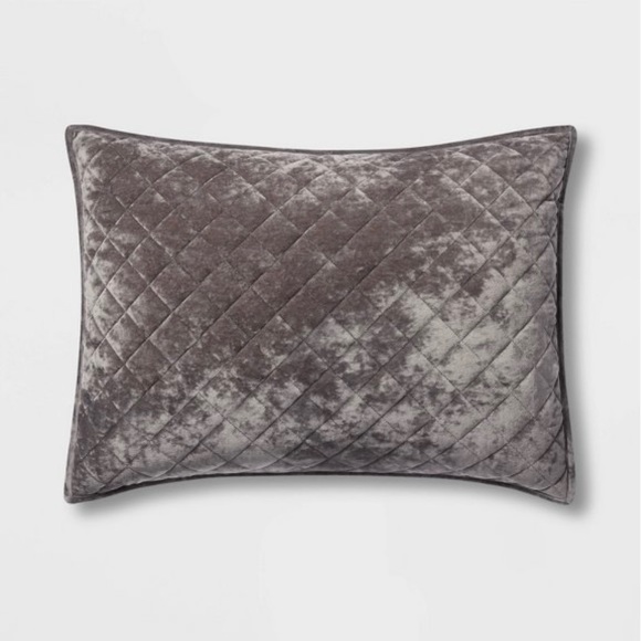 New Standard Velvet Diamond Stitch
Quilt Sham Gray - Threshold - Picture 1 of 6